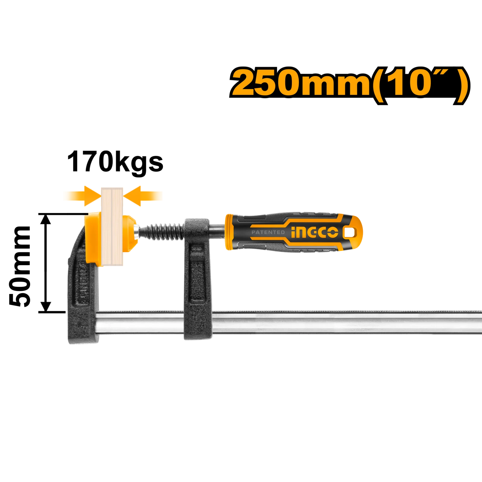 Струбцина столярная INGCO HFC020503 INDUSTRIAL 50х250 мм