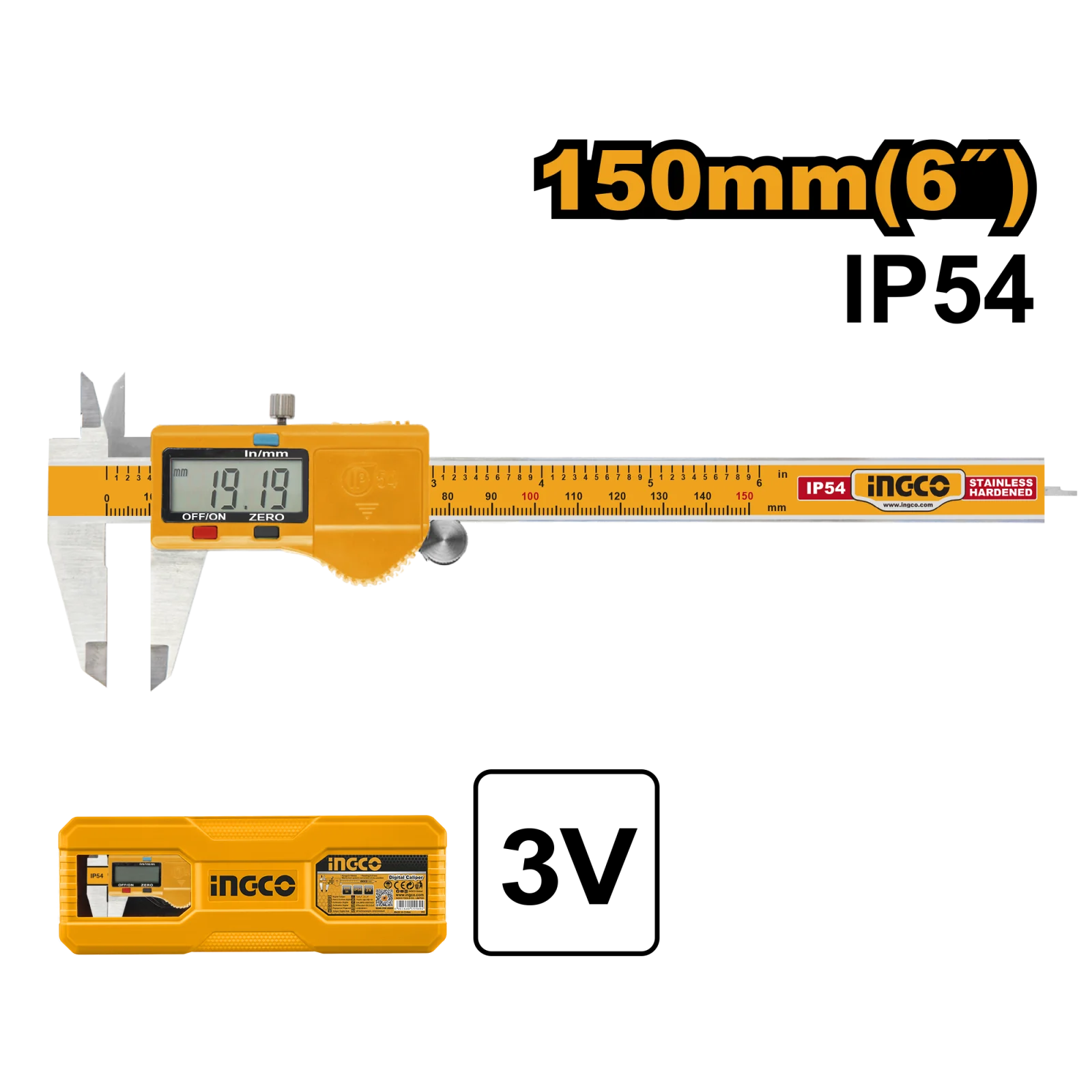Штангенциркуль цифровой 0-150 мм INGCO HDCD28150 — фото 1