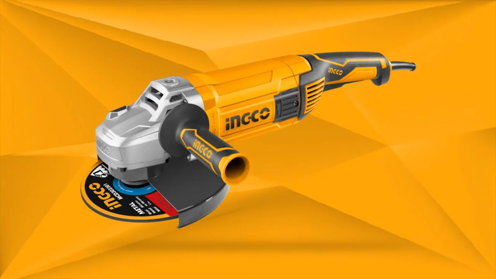 Угловая шлифовальная машина (УШМ) INGCO AG26008 INDUSTRIAL 230 мм 2,6 кВт — фото 2