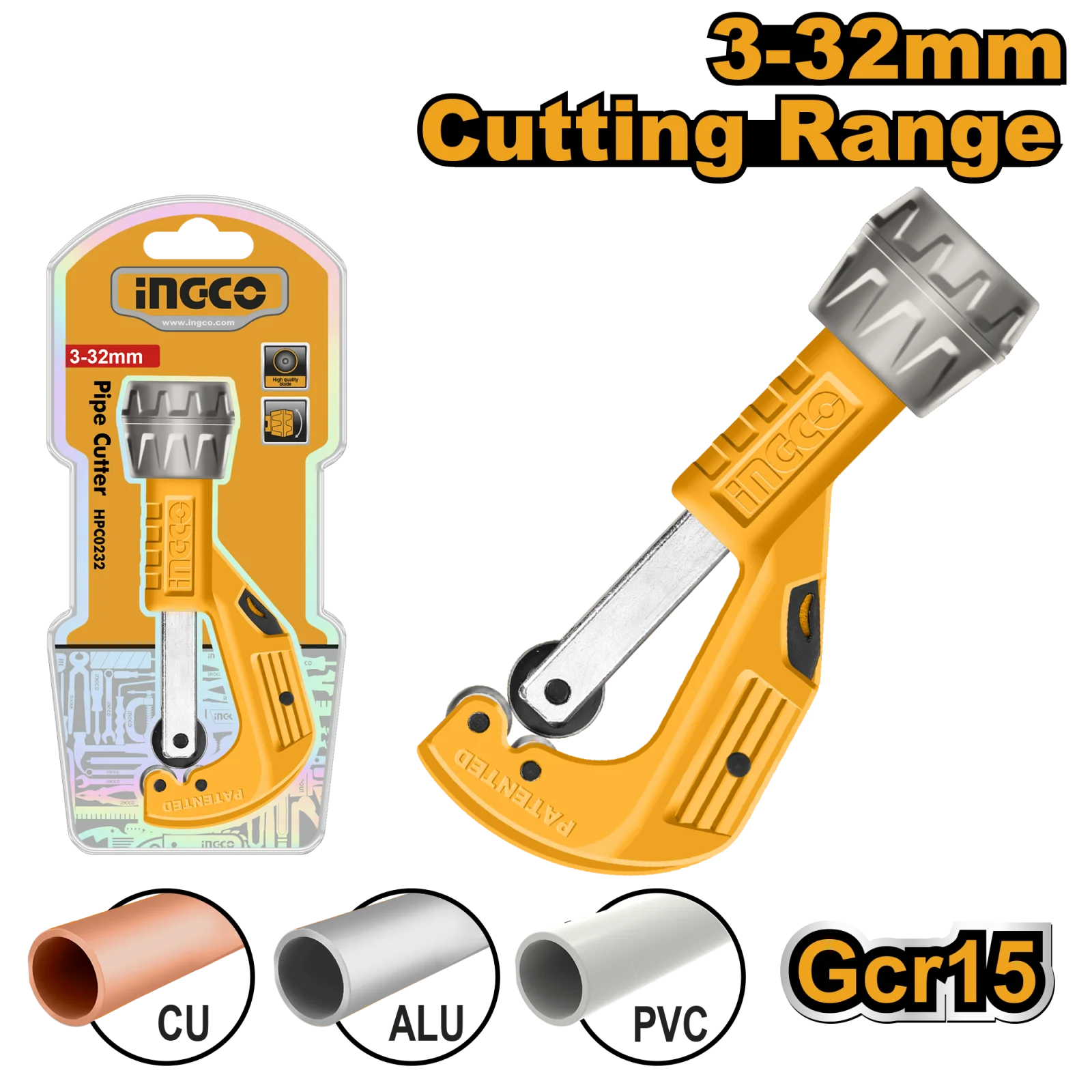 Труборез INGCO HPC0232 INDUSTRIAL 3-32 мм
