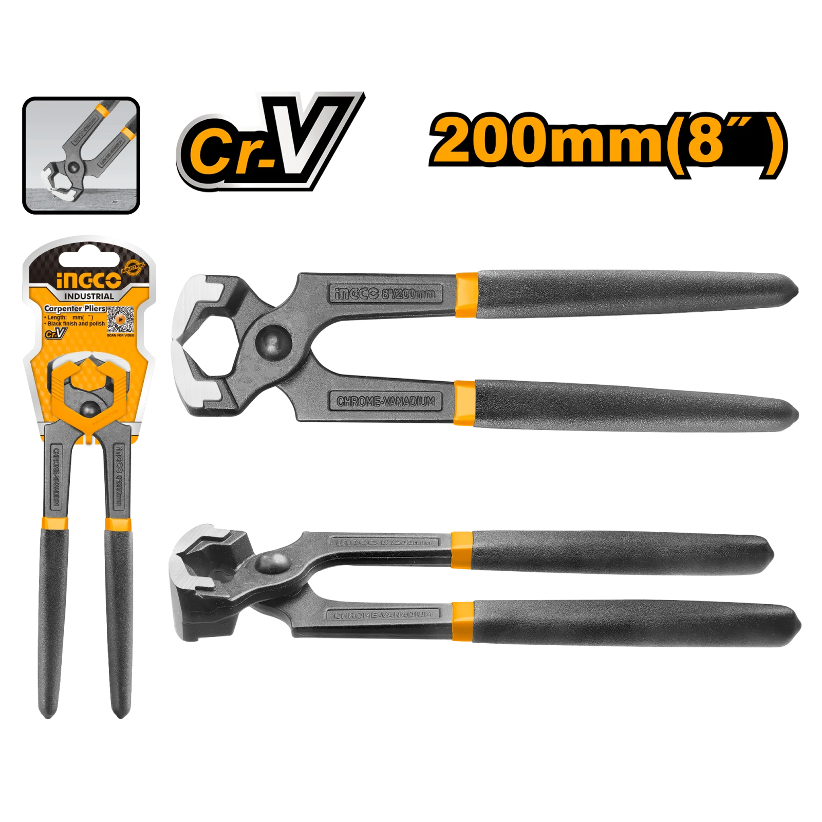 Кусачки торцевые INGCO HCPP02200 INDUSTRIAL 200 мм