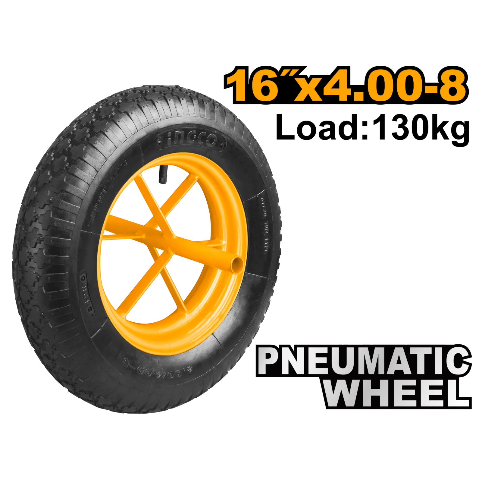 Колесо для тачки на оси пневматическое INGCO HHWB64010-P