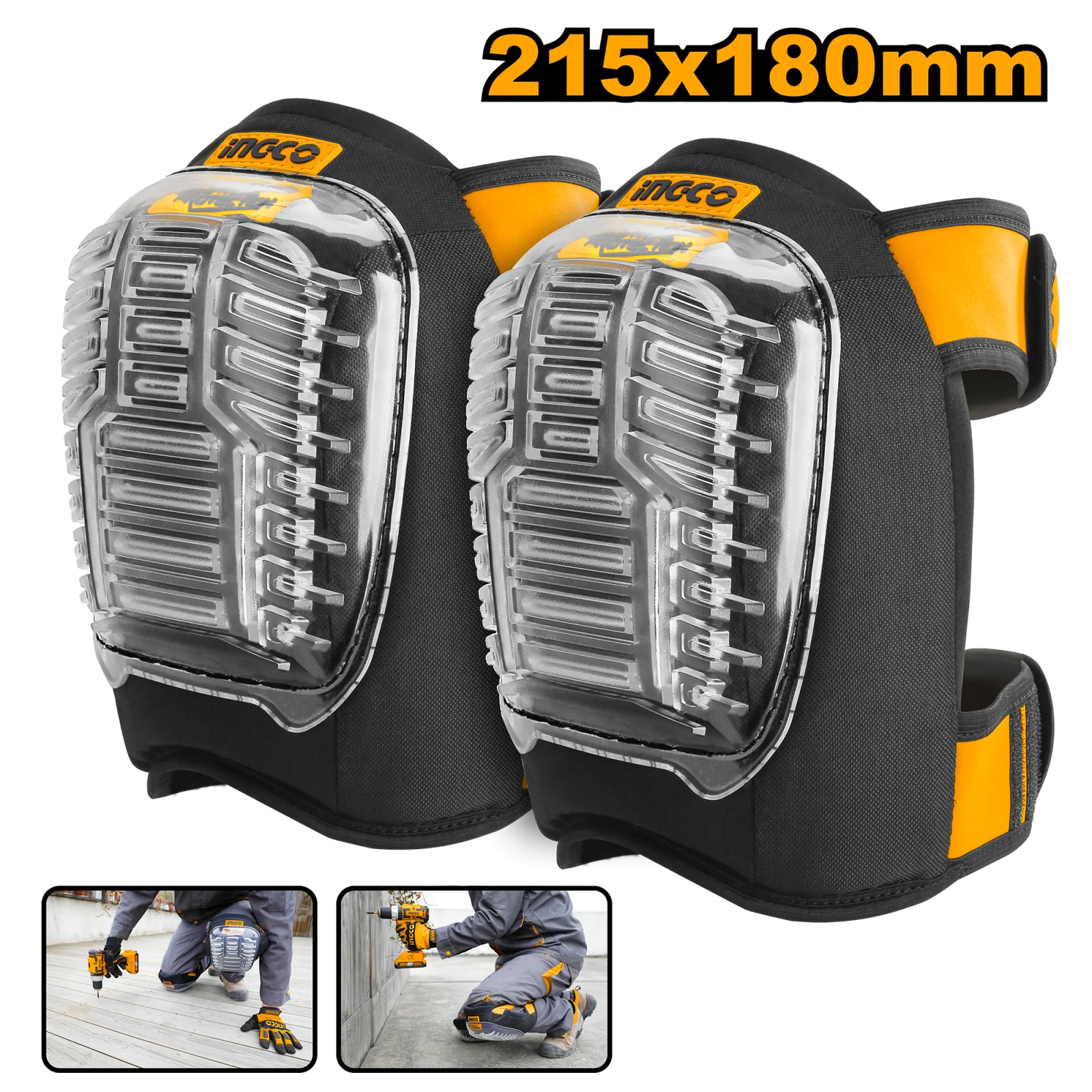 Наколенники INGCO HKPT0101 INDUSTRIAL 215х180 мм