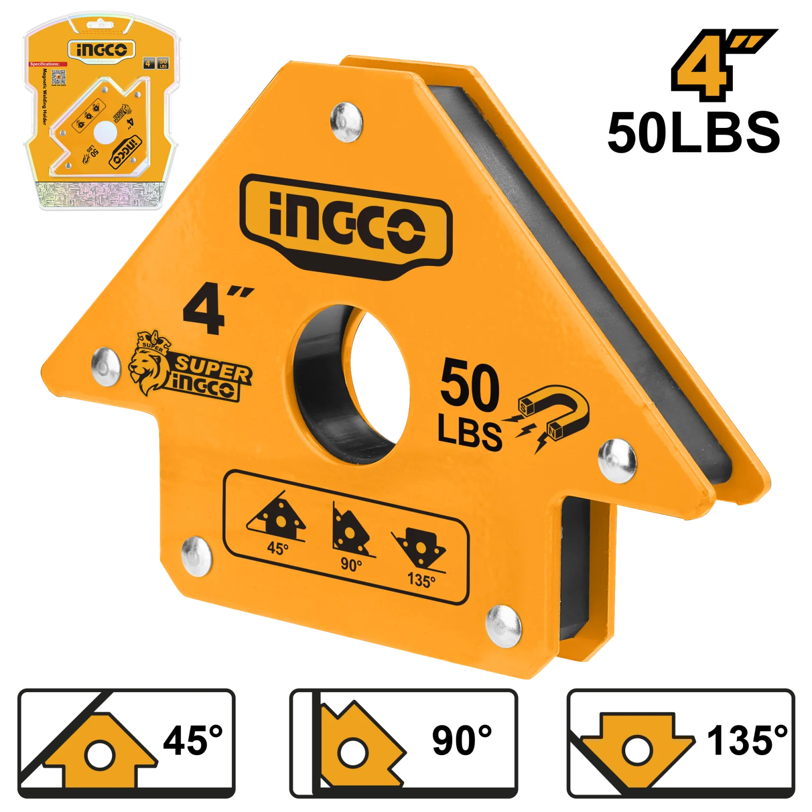 Угольник магнитный для сварки INGCO AMWH50041 22 кг