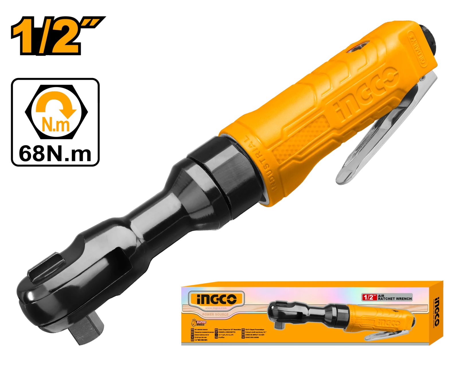 Угловой пневматический гайковерт INGCO ARW121 INDUSTRIAL 1/2