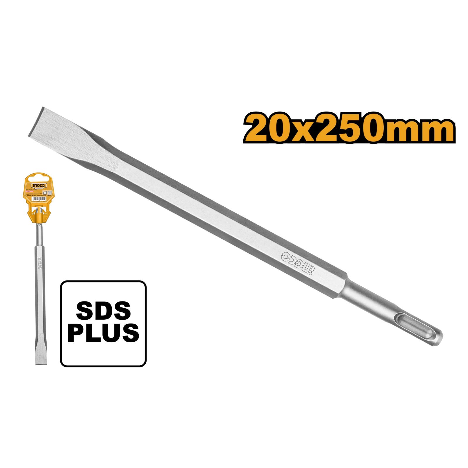 Зубило плоское SDS-Plus INGCO DBC0122501 14x250х20 мм