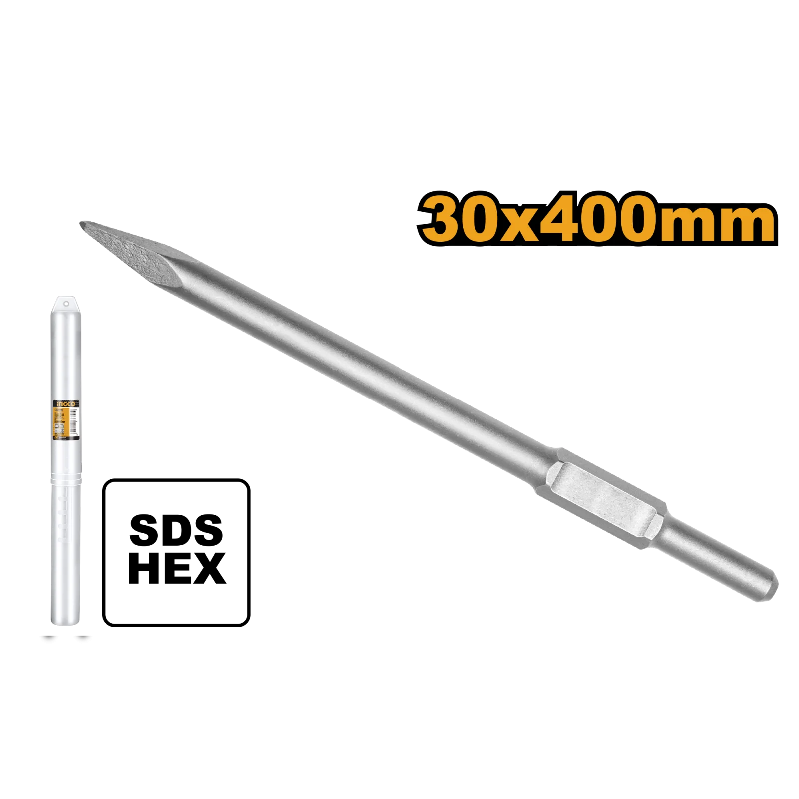 Зубило пикообразное HEX INGCO DBC0314101 30x410 мм