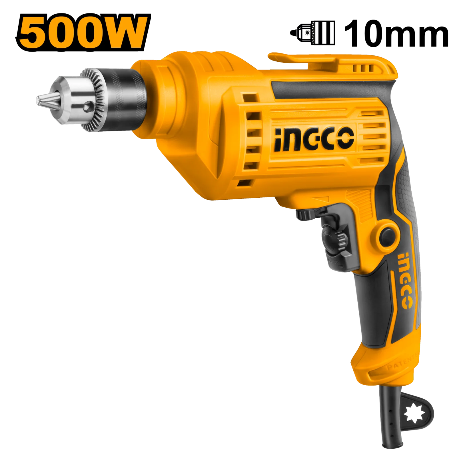 Электрическая дрель INGCO ED50028 INDUSTRIAL 500 Вт 1-10 мм — фото 1