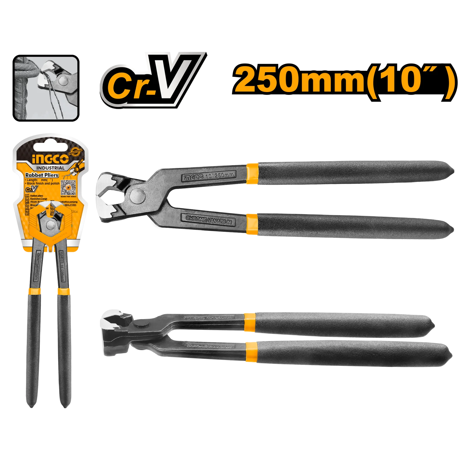 Монтажные вязальные клещи INGCO HRP02250 INDUSTRIAL 250 мм