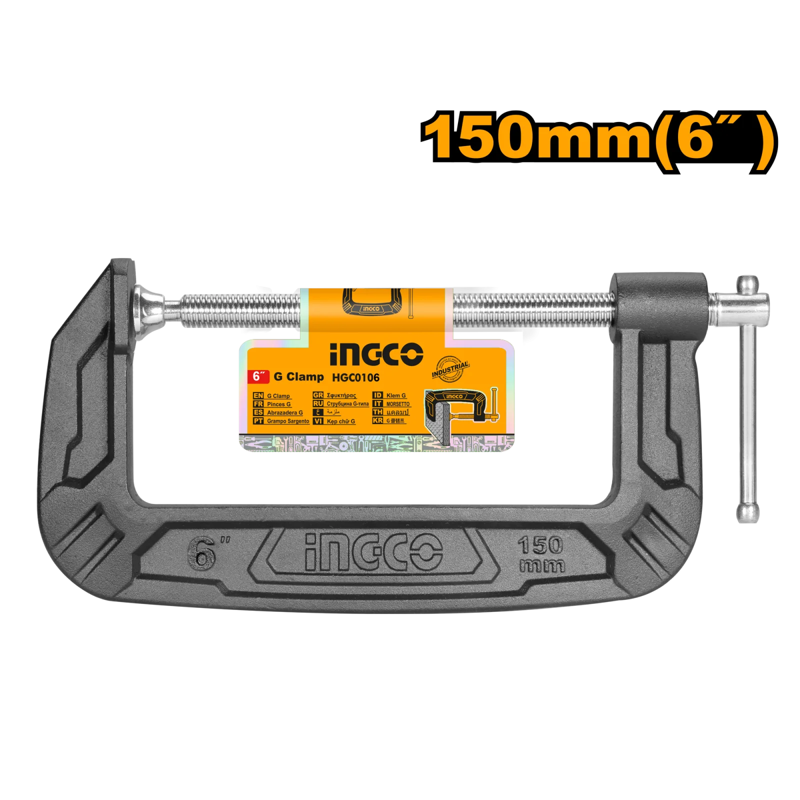 Струбцина столярная G-образная INGCO HGC0106 INDUSTRIAL 150 мм