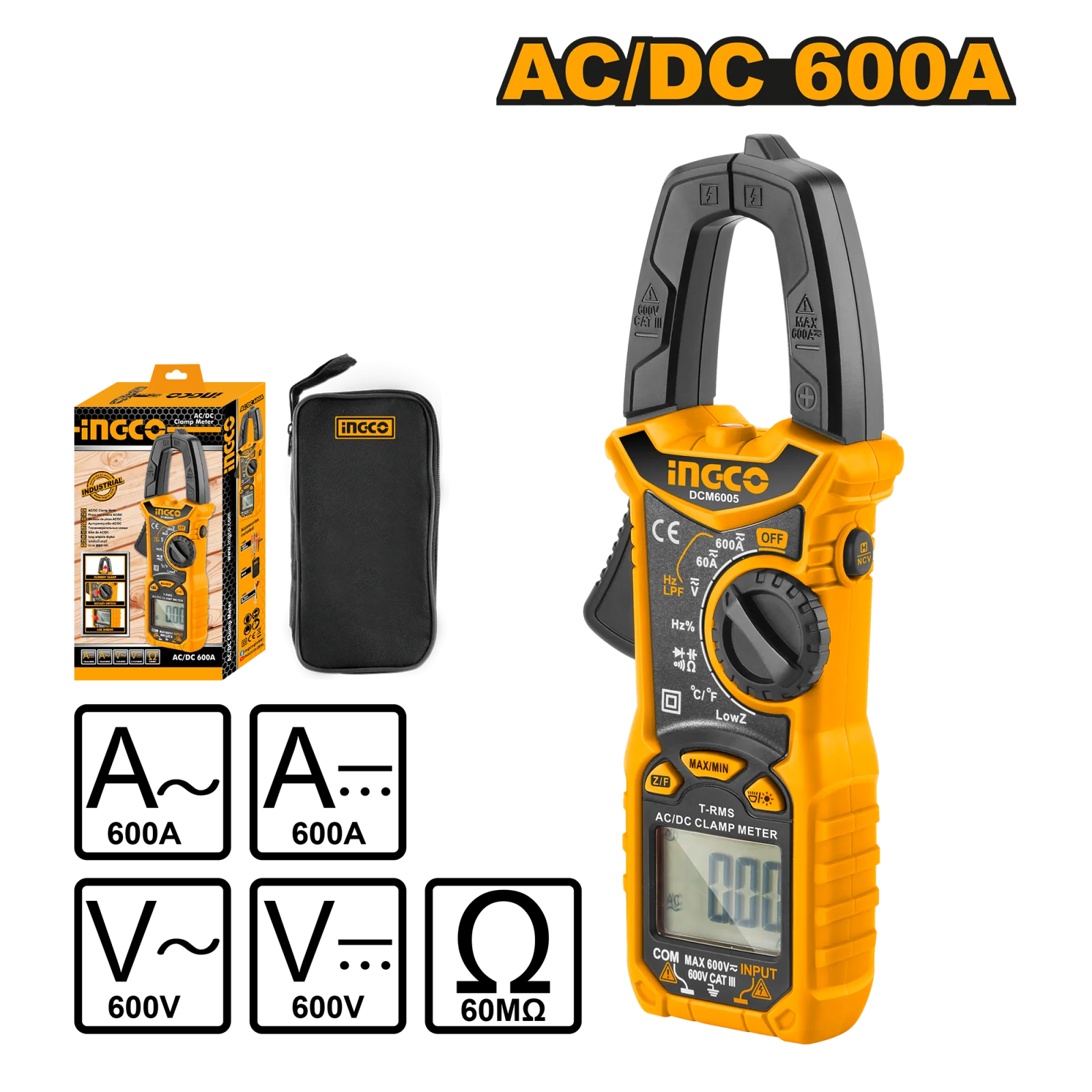 Мультиметр цифровой INGCO DCM6005 INDUSTRIAL