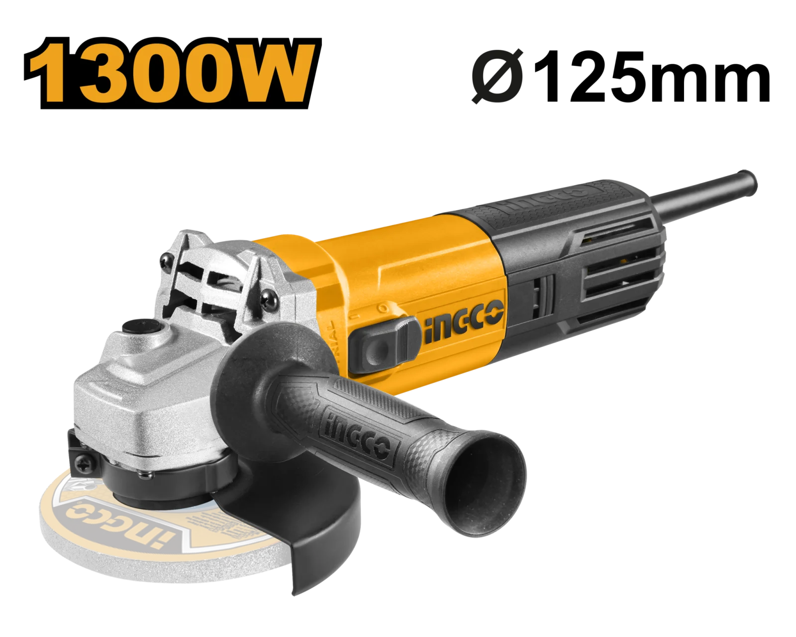 Угловая шлифовальная машина (УШМ) INGCO AG130018 INDUSTRIAL 125 мм 1,3 кВт