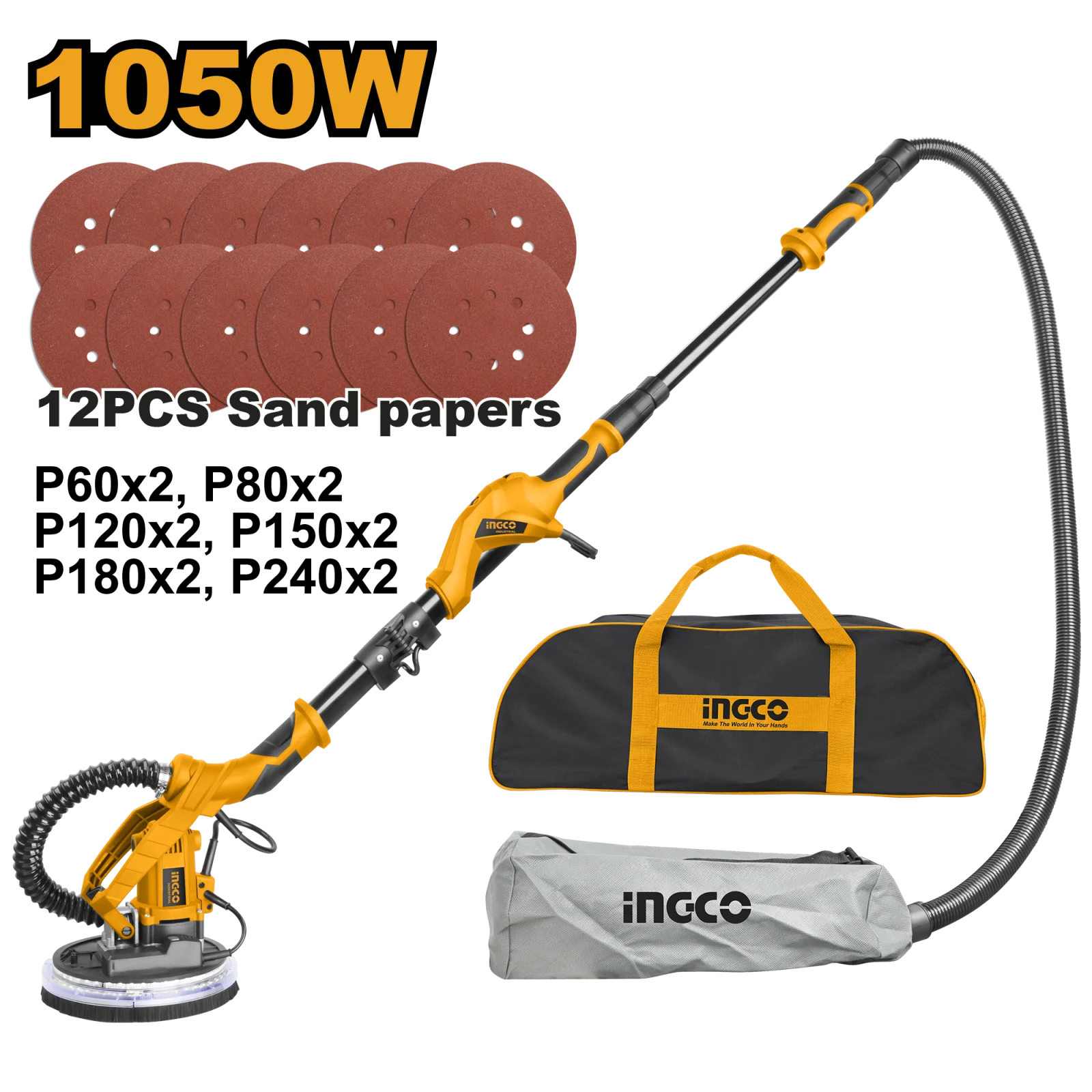 Шлифовальная машина для стен (Жираф) INGCO DWS10501 INDUSTRIAL 1050 Вт