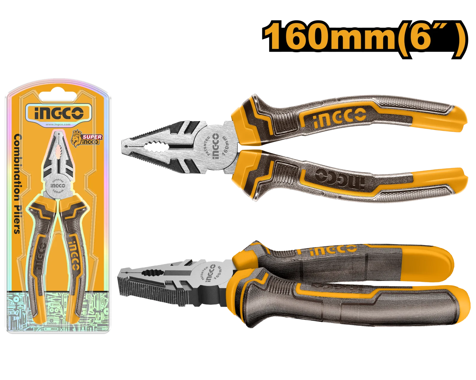 Плоскогубцы комбинированные INGCO HCP08168 160 мм