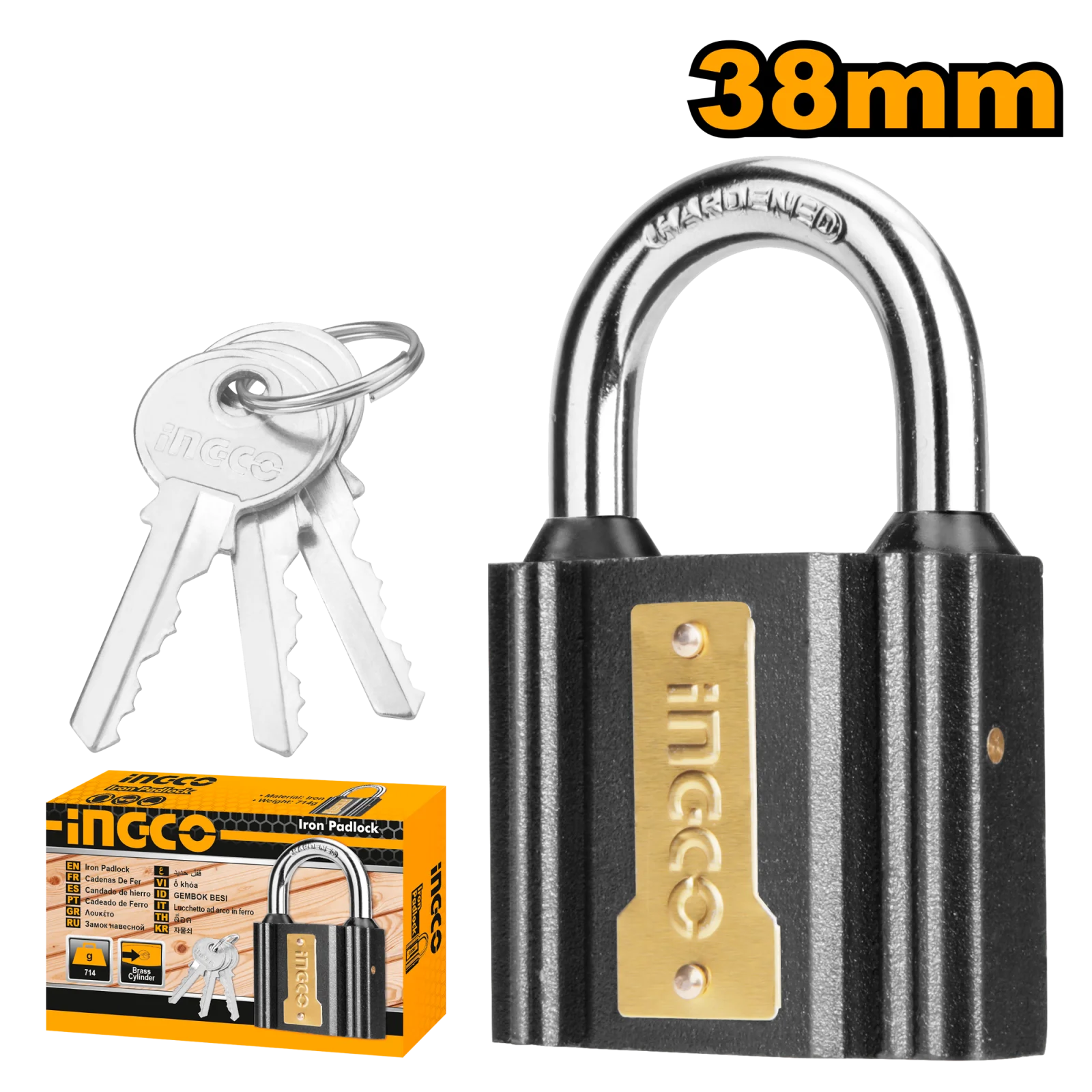 Навесной замок INGCO DIPL0401 38 мм