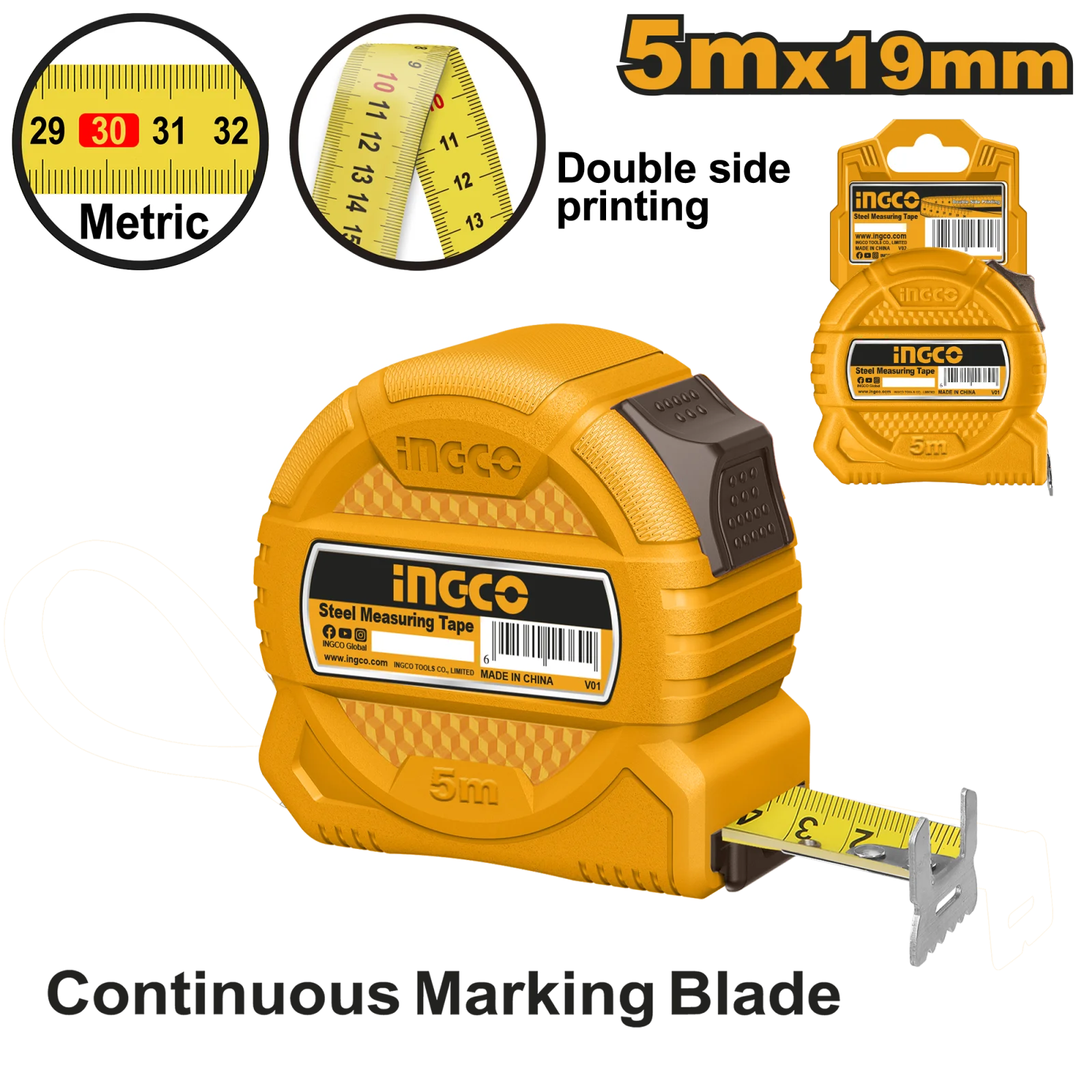 Рулетка измерительная INGCO HSMT39519-1 5x19 мм