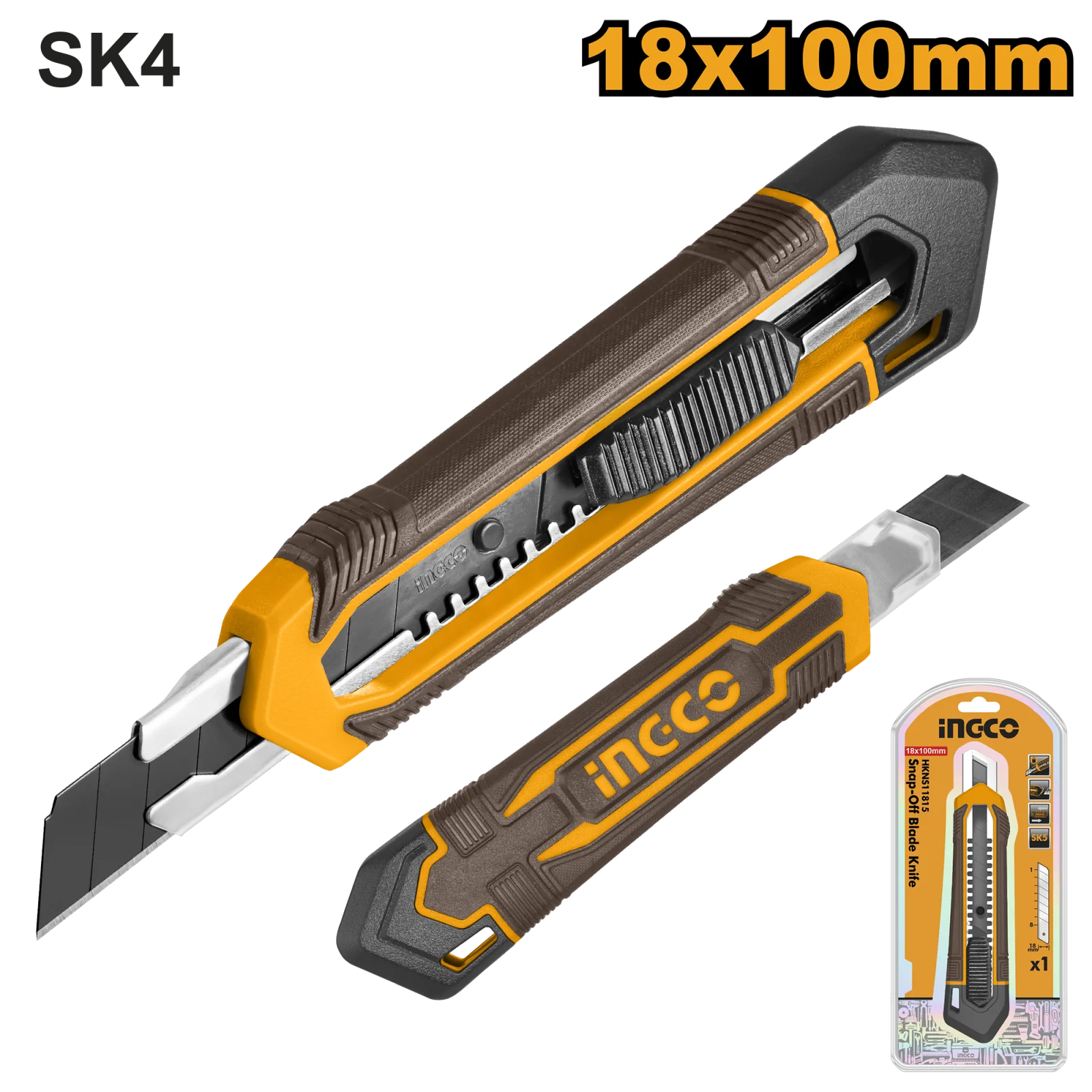 Нож канцелярский INGCO HKNS11815 18x100 мм