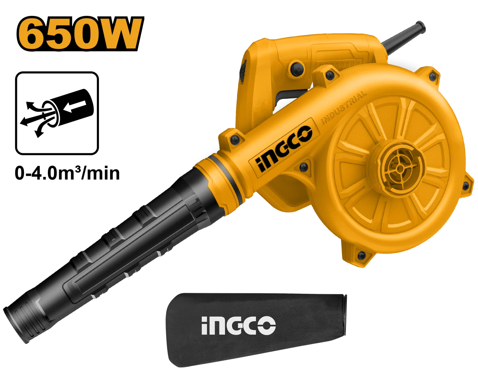 Воздуходувка электрическая INGCO AB6038 INDUSTRIAL 650 Вт — фото 1