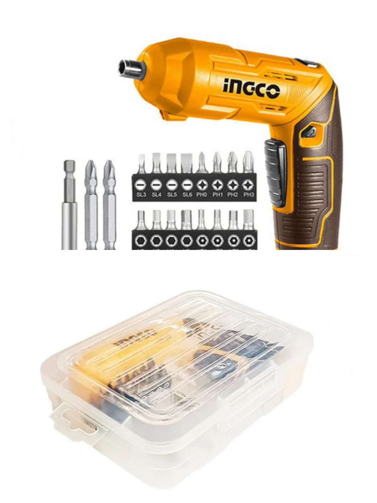 Аккумуляторная отвертка INGCO CSDLI0442 INDUSTRIAL 4 В 4 Нм 1/4
