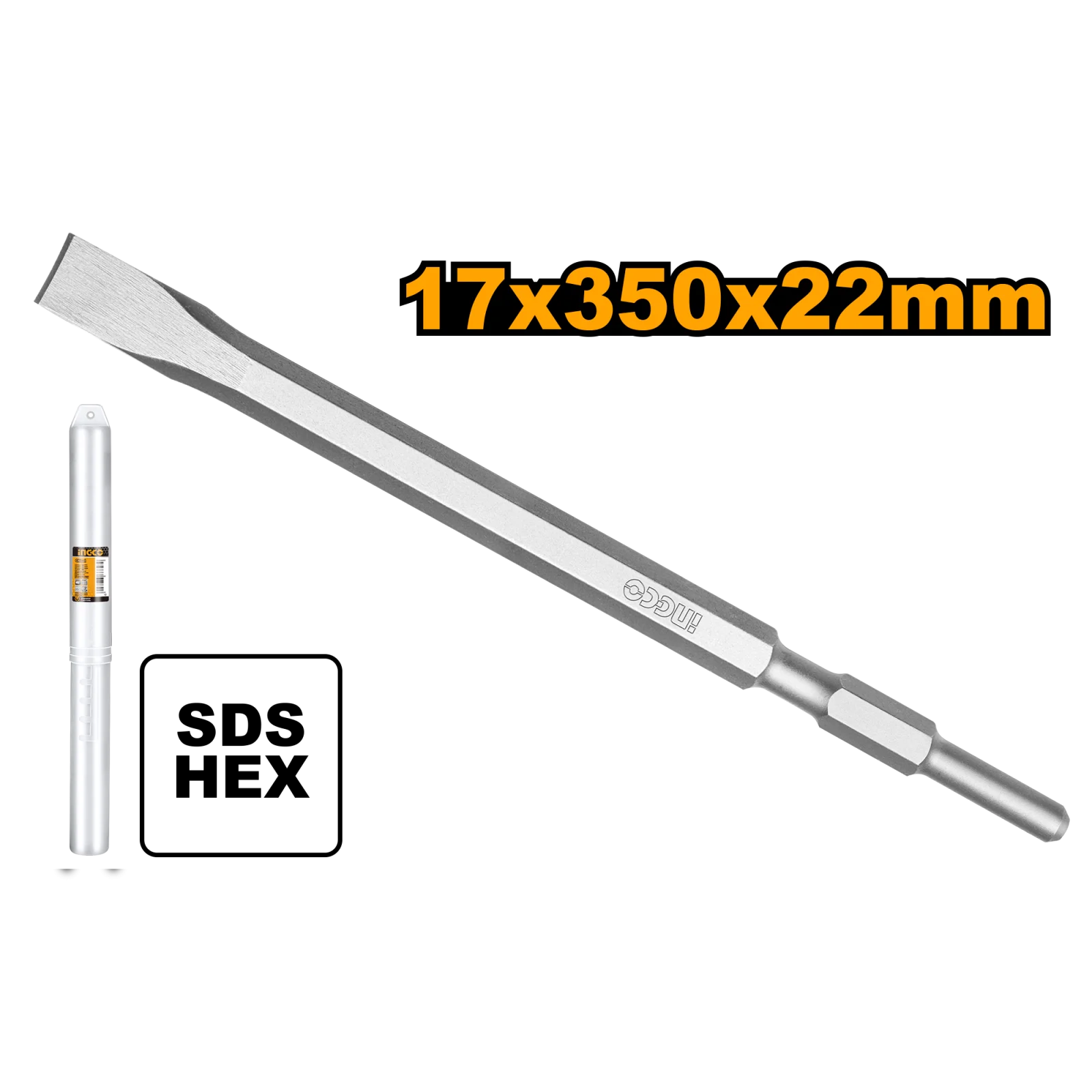 Зубило плоское HEX INGCO DBC0523501 17x350х22 мм