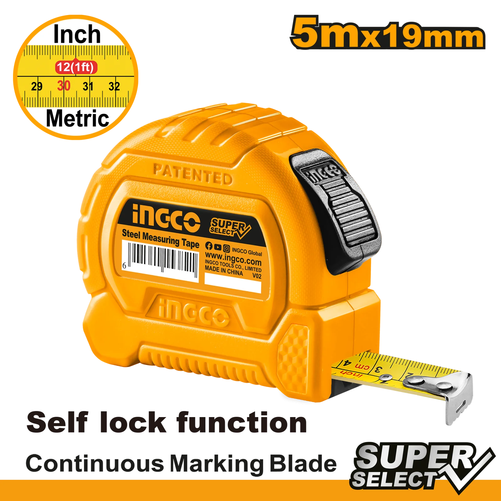 Рулетка измерительная INGCO HSMT27519-1 5x19 мм