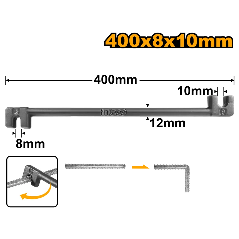 Струбцина для гибки арматуры 400 мм INGCO HBB08101