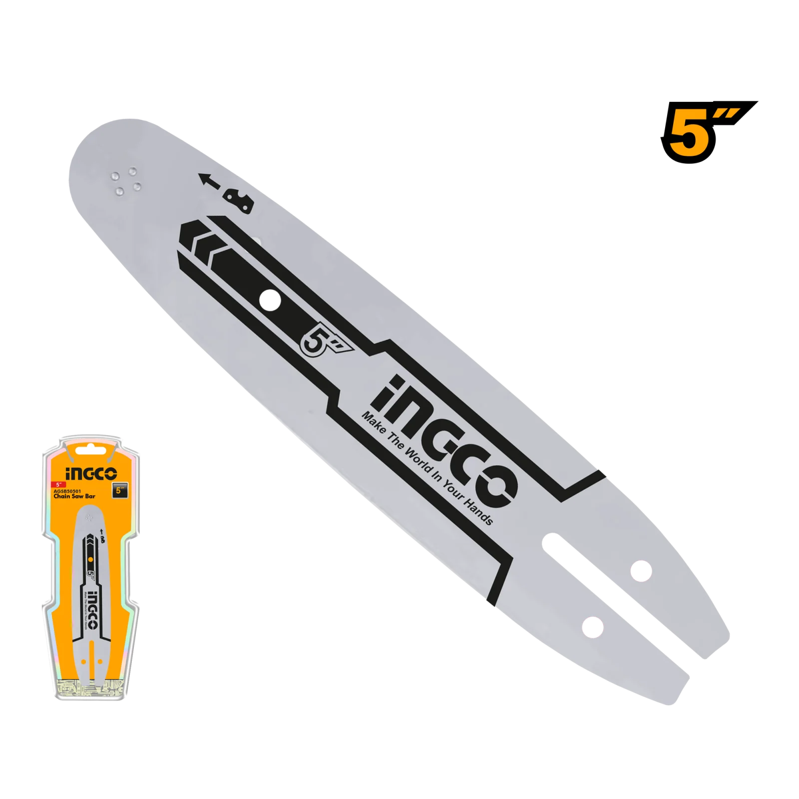 Шина для аккумуляторной цепной мини пилы INGCO AGSB50501 127 мм (5