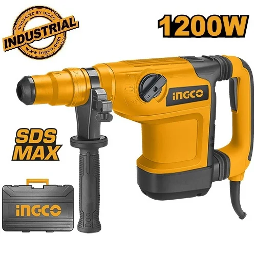 Перфоратор SDS-Max INGCO RH1200428 INDUSTRIAL 1200 Вт 2-10 Дж