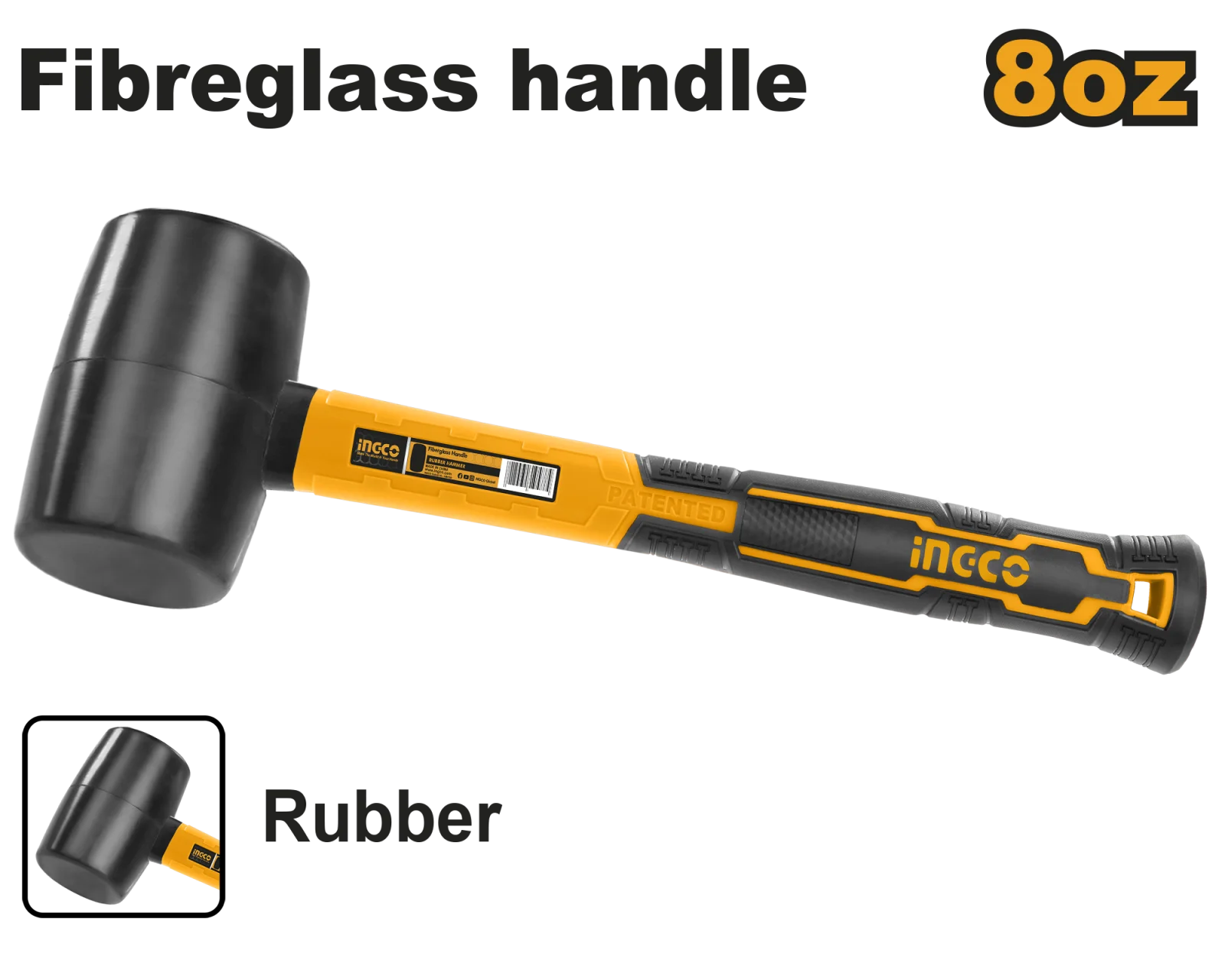 Киянка резиновая INGCO HRUH8208 220 г