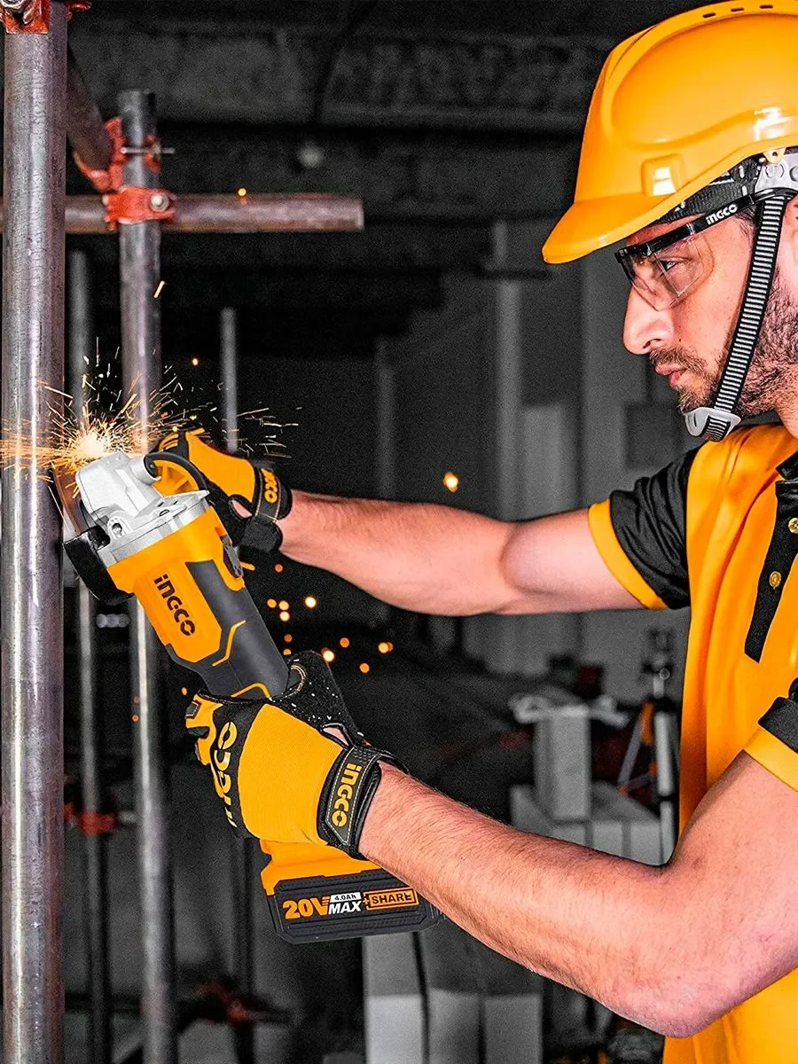 Аккумуляторная угловая шлифовальная машина (УШМ) INGCO CAGLI2012582 INDUSTRIAL 20 В 125 мм — фото 2