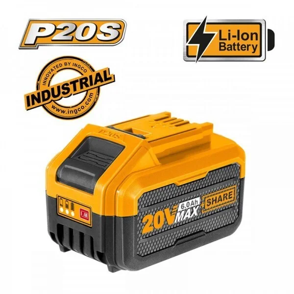 Аккумуляторная батарея Li-Ion INGCO FBLI2060 INDUSTRIAL 20 В 6 Ач — фото 1