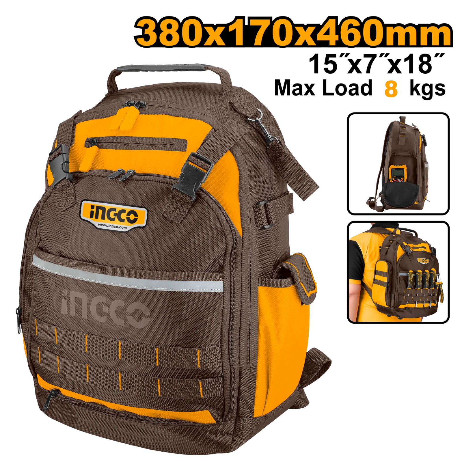 Рюкзак для инструментов INGCO HBP01028 INDUSTRIAL