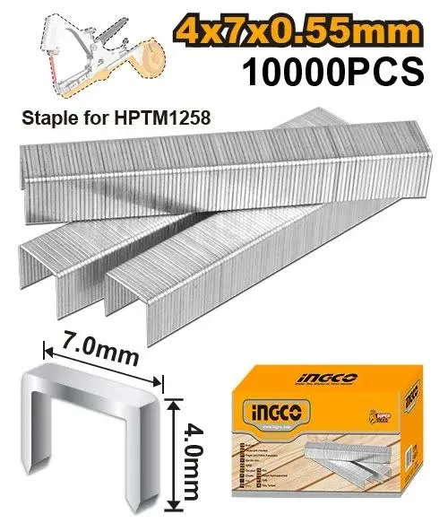 Скобы для тапенера INGCO HPTM1258S 7x4x0.55 мм