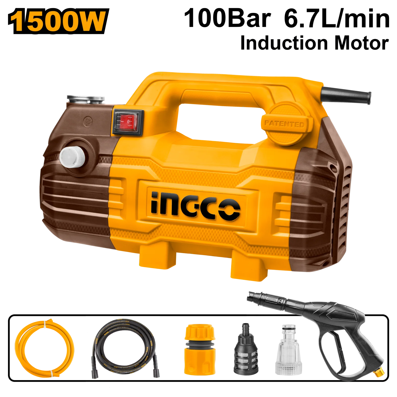 Мойка высокого давления INGCO HPWR15028 100 бар 1500 Вт