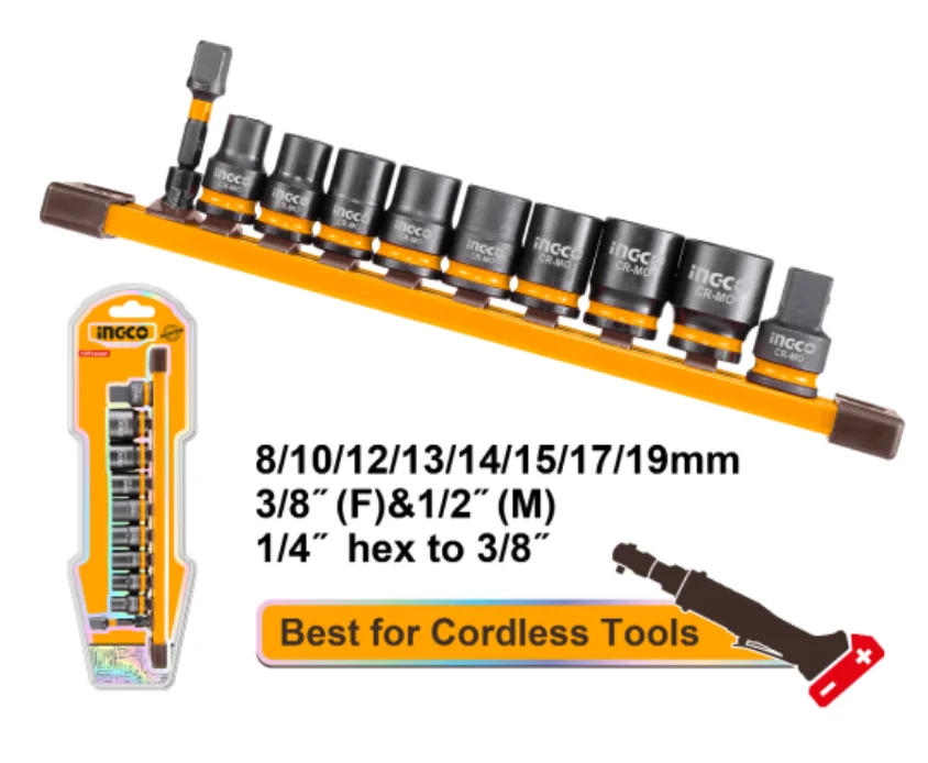 Набор торцевых ударных головок INGCO HKISSD38104 INDUSTRIAL 3/8