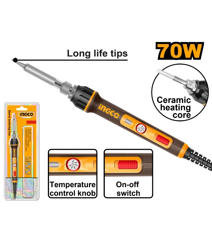 Паяльник электрический INGCO SI01606 INDUSTRIAL 70 Вт