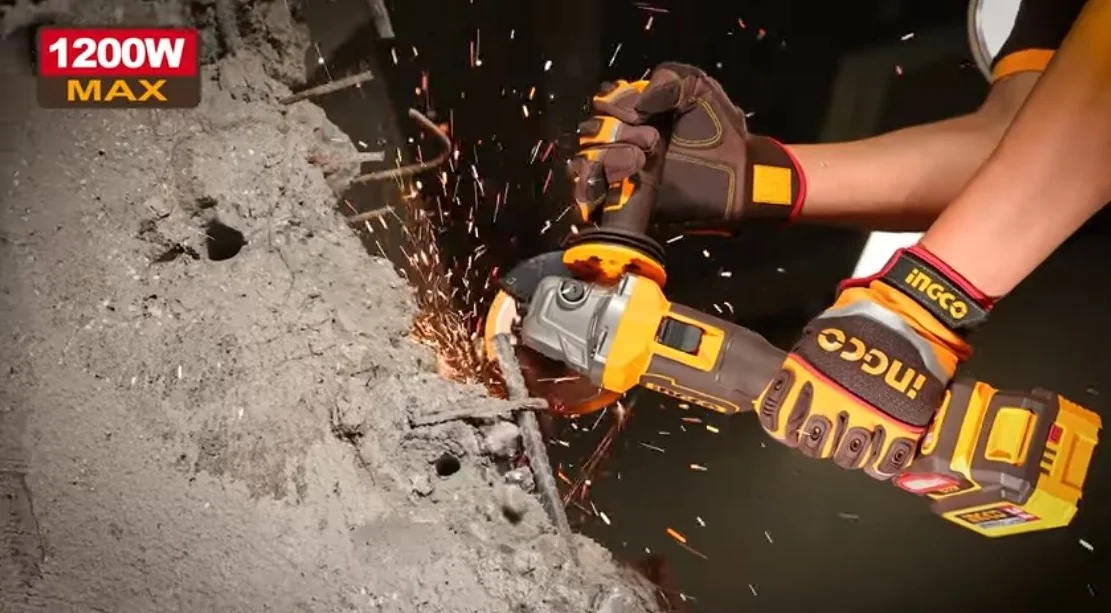 Аккумуляторная угловая шлифовальная машина (УШМ) INGCO CAGLI212027 INDUSTRIAL 20 В 125 мм — фото 7