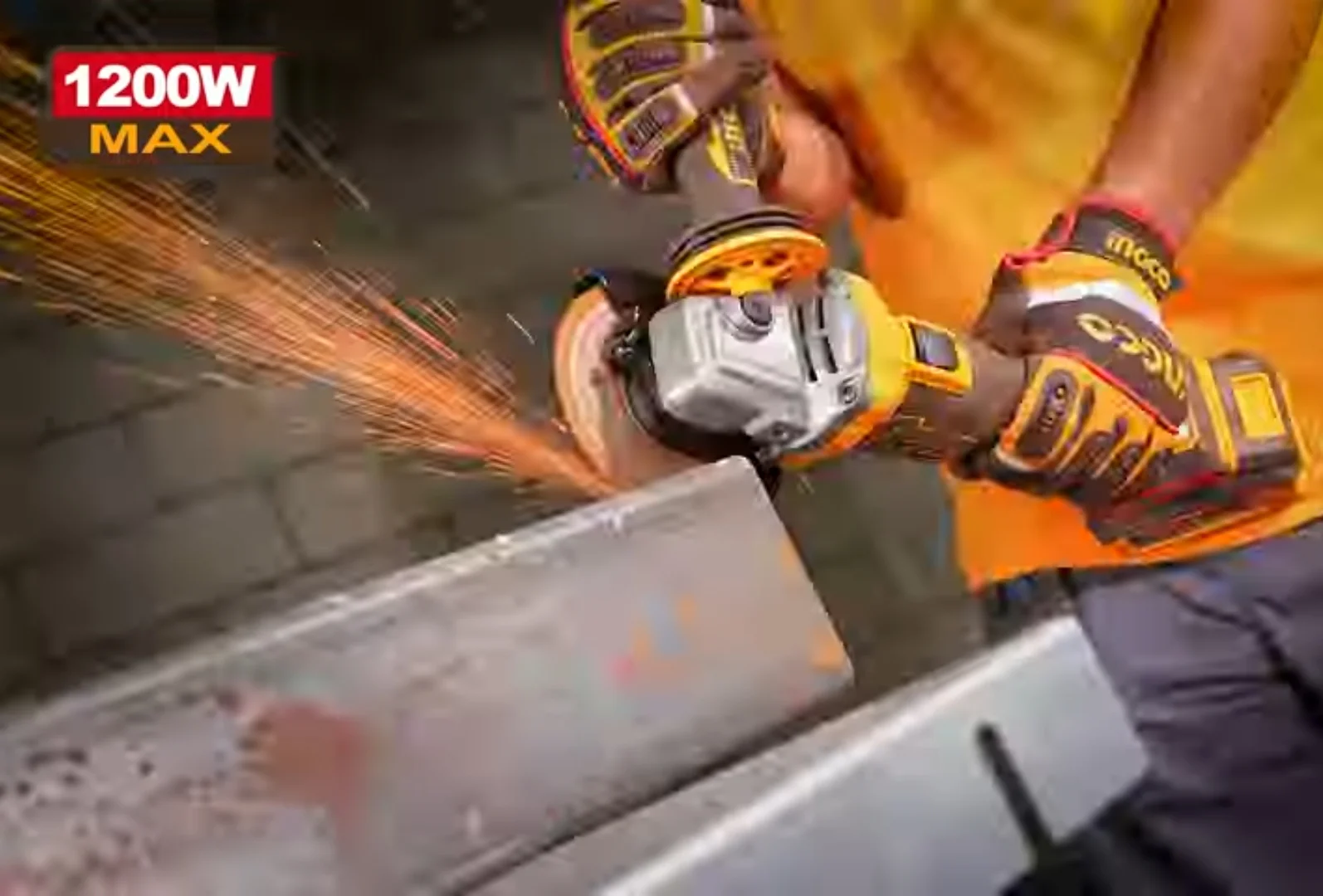 Аккумуляторная угловая шлифовальная машина (УШМ) INGCO CAGLI212025 INDUSTRIAL 20 В 115 мм — фото 11