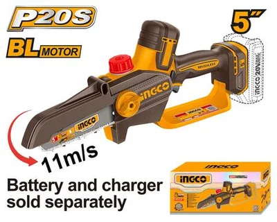 Аккумуляторная цепная мини пила INGCO CGSLI2056 INDUSTRIAL 20 В 5