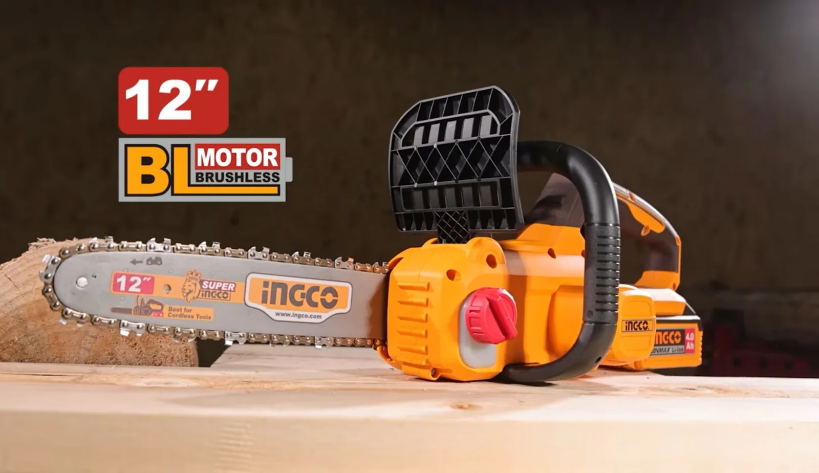 Аккумуляторная бесщеточная цепная пила INGCO CGSLI20126 INDUSTRIAL 20 В 12 