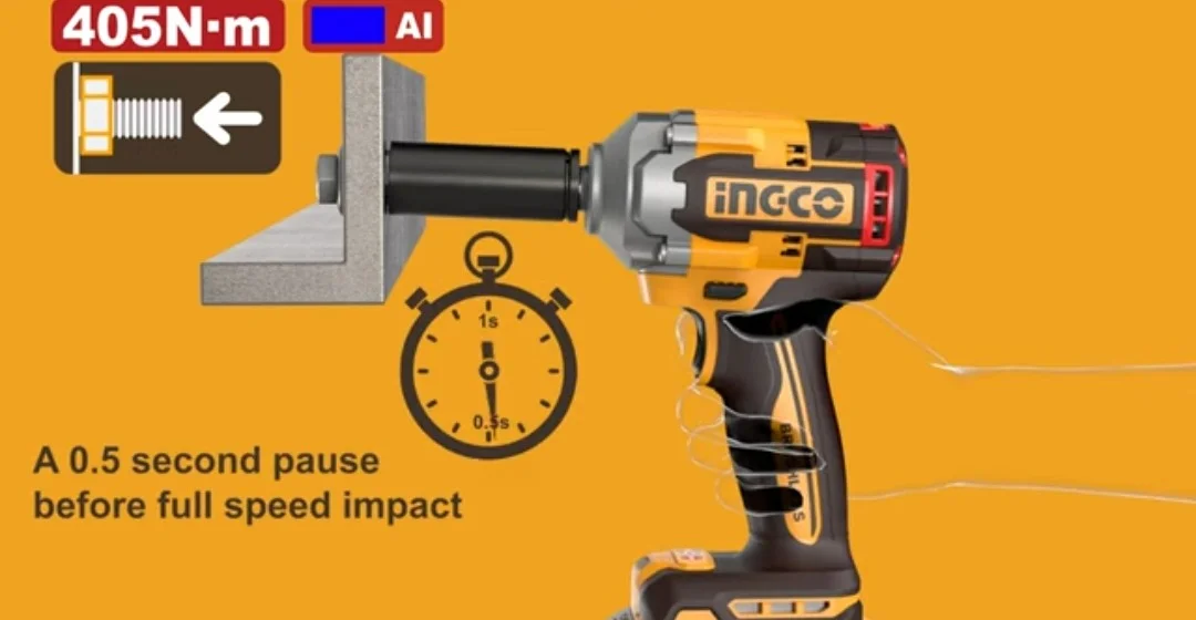 Аккумуляторный бесщеточный ударный гайковерт INGCO CIWLI2045 INDUSTRIAL 20 В 1/2