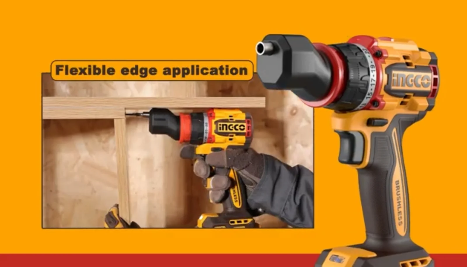 Аккумуляторный бесщёточный шуруповерт INGCO CDLI206686 INDUSTRIAL 20 В 66 Нм с набором сменных насадок — фото 18