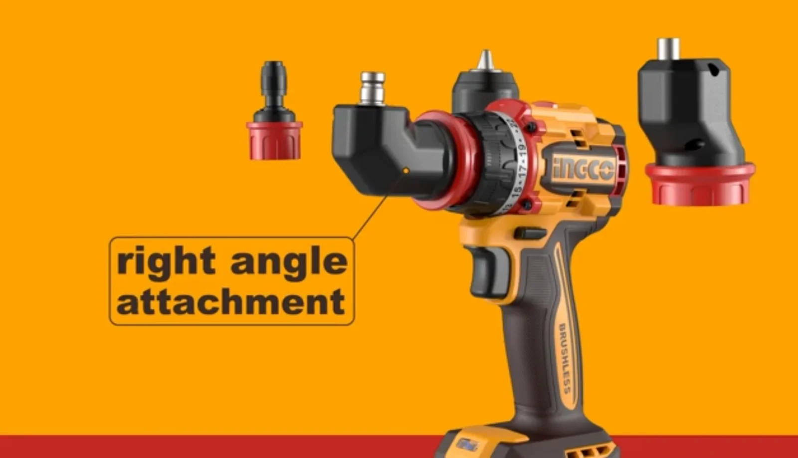 Аккумуляторный бесщёточный шуруповерт INGCO CDLI206686 INDUSTRIAL 20 В 66 Нм с набором сменных насадок — фото 20