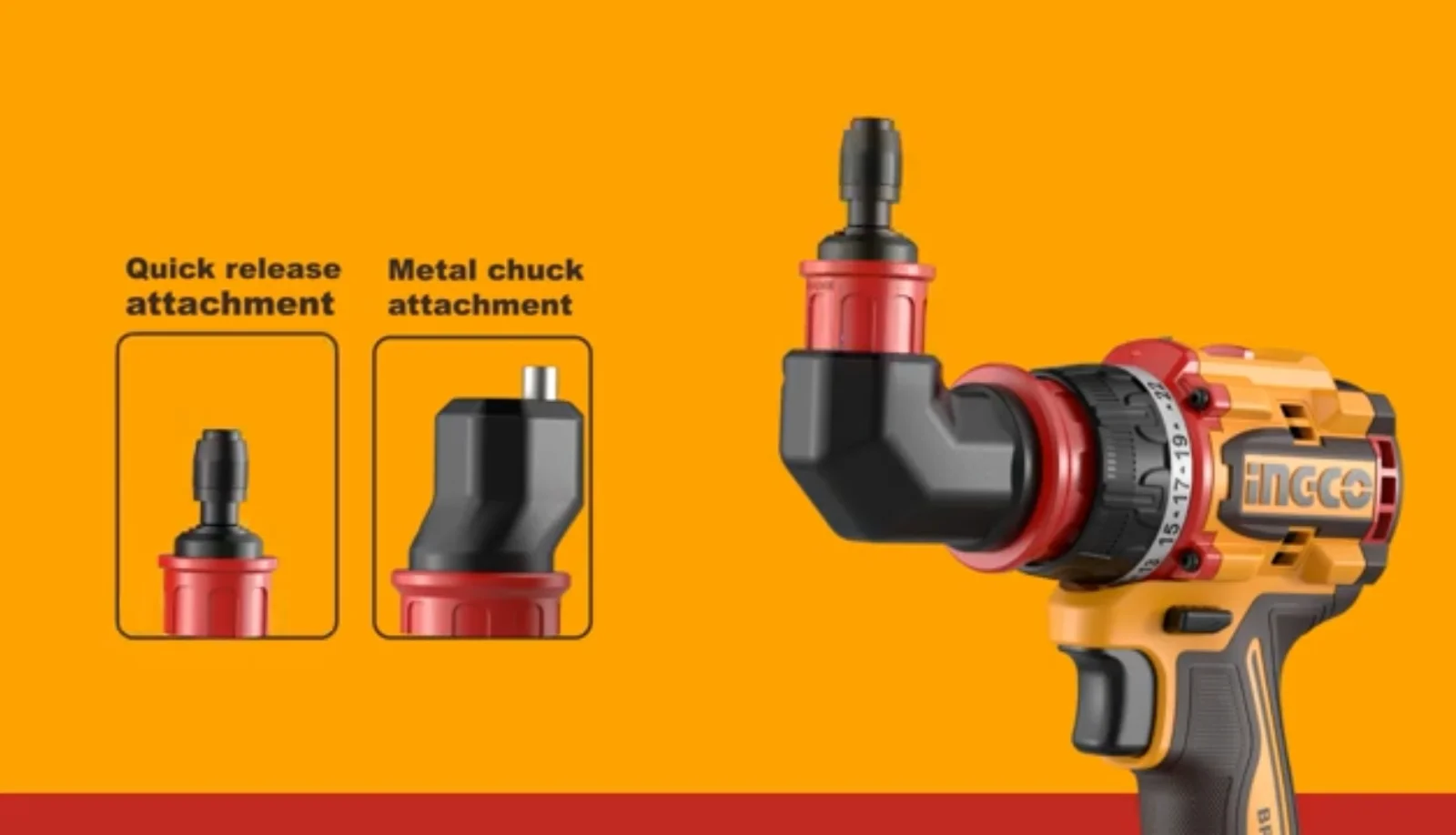 Аккумуляторный бесщёточный шуруповерт INGCO CDLI206686 INDUSTRIAL 20 В 66 Нм с набором сменных насадок — фото 24