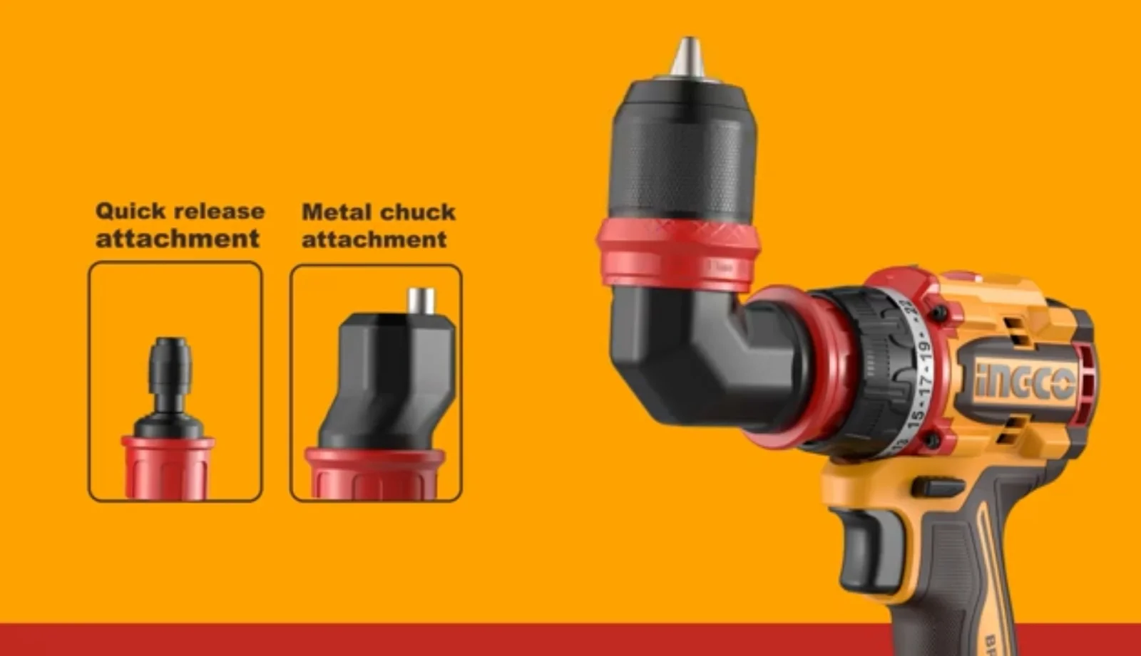 Аккумуляторный бесщёточный шуруповерт INGCO CDLI206686 INDUSTRIAL 20 В 66 Нм с набором сменных насадок — фото 27