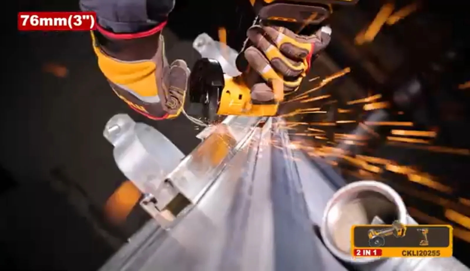 Набор шуруповерт и угловая шлифовальная машина мини ( УШМ ) INGCO CKLI20255 INDUSTRIAL 20 В — фото 7
