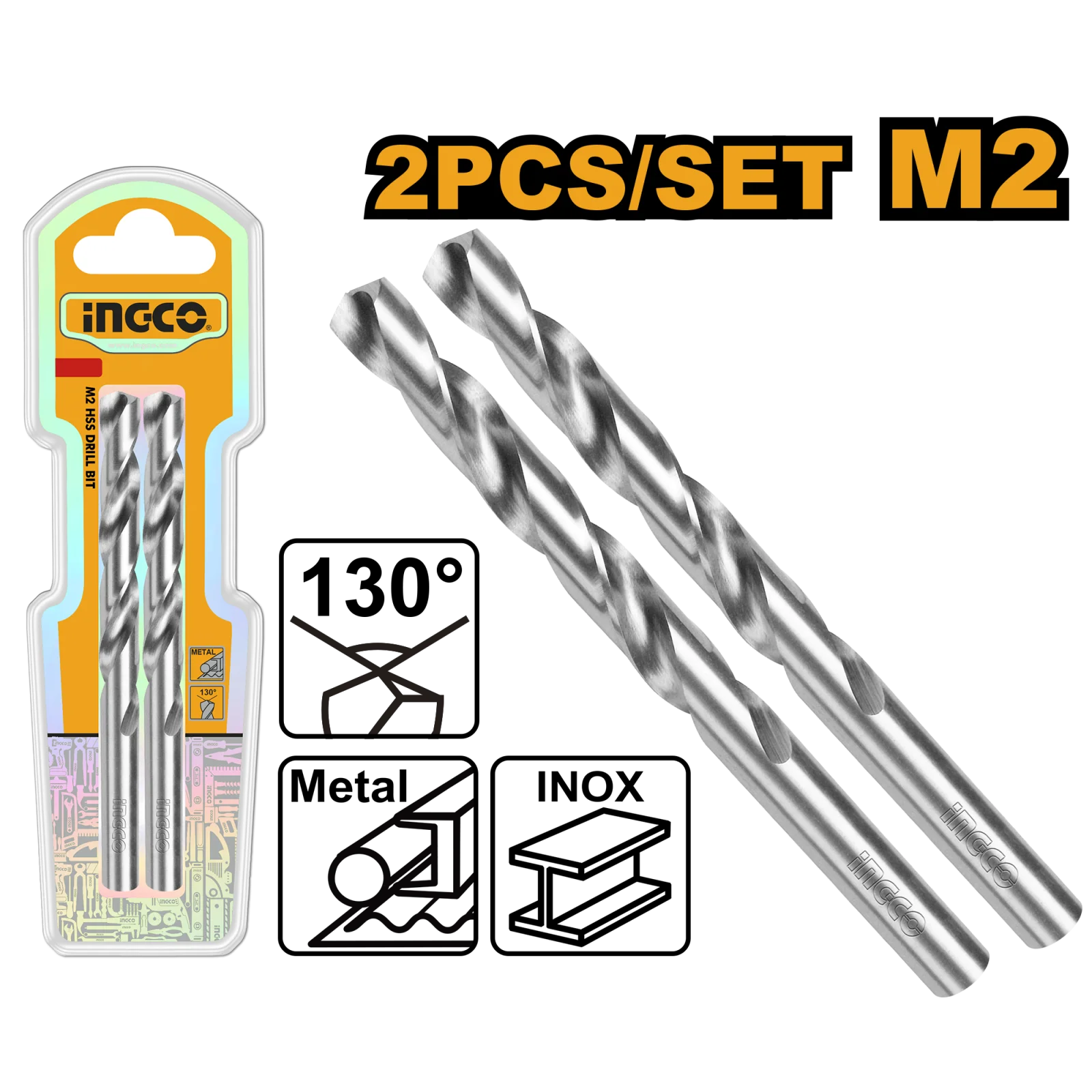 Сверло по металлу 1 мм INGCO DBT11300102 INDUSTRIAL M2 HSS 2 шт.