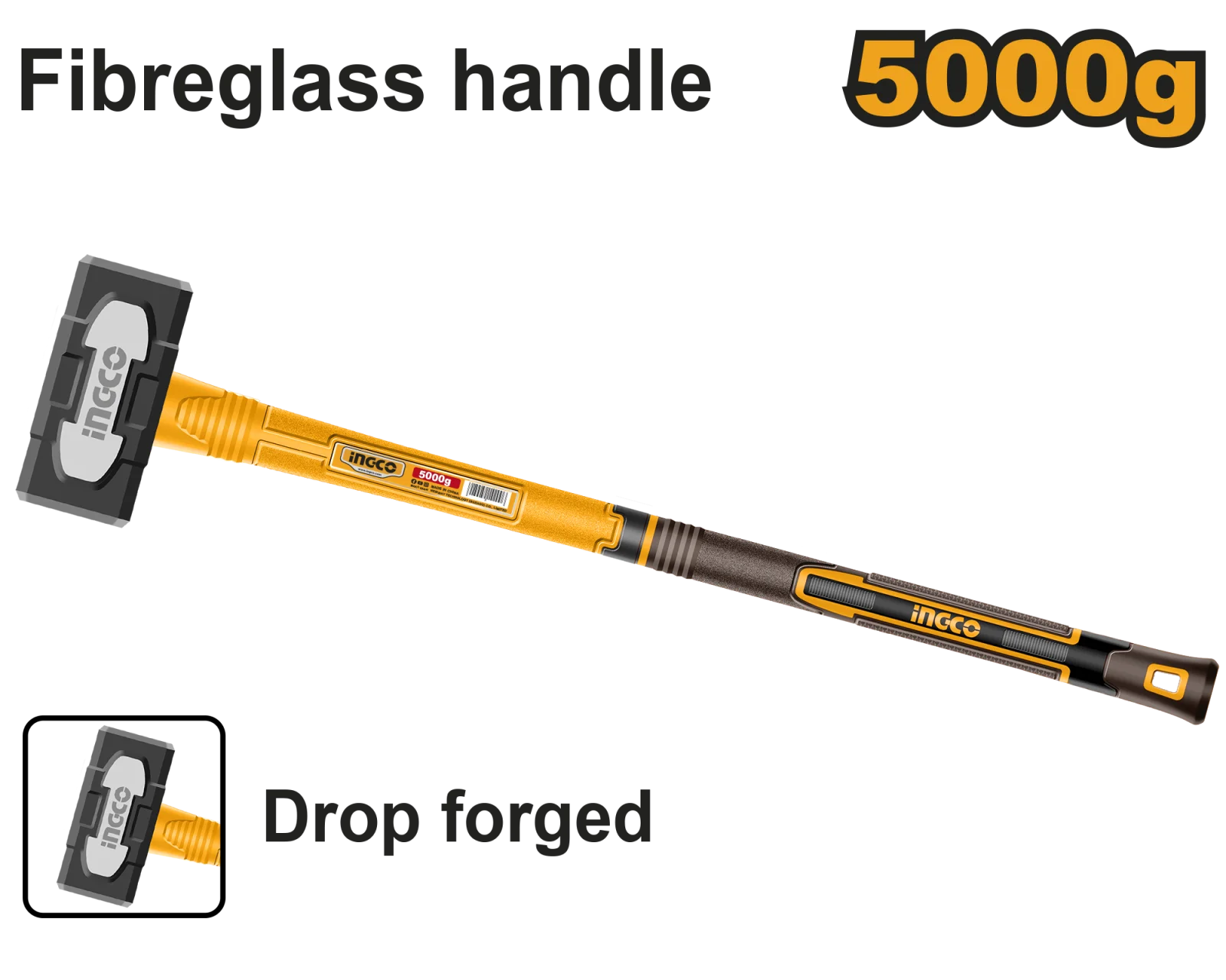 Кувалда с фиберглассовой рукояткой INGCO HSTH83598 5 кг