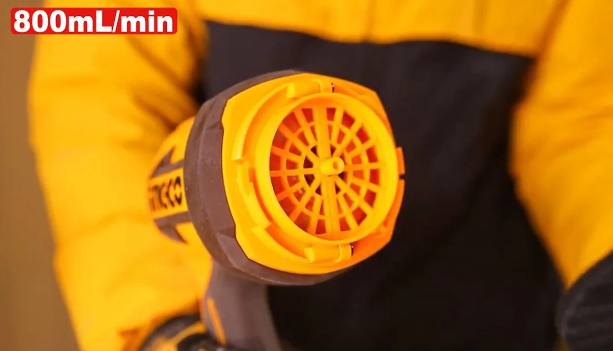 Краскопульт аккумуляторный INGCO CSGLI20042 20 В 120DIN 1х2Ач — фото 22