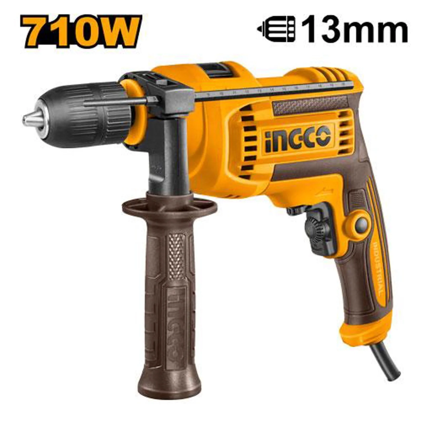 Дрель электрическая ударная INGCO ID71182 INDUSTRIAL 710 Вт 1,5-13 мм